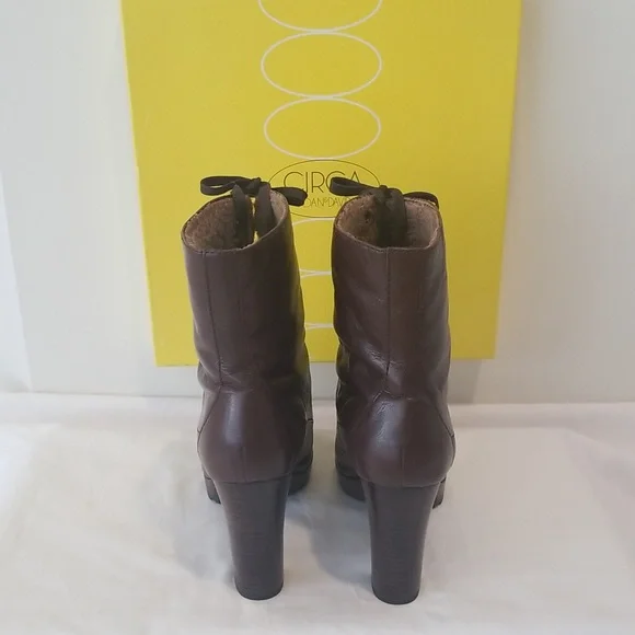 CIRCA Joan & David Dk. Brown Leather Bootie - Picture 3 of 9